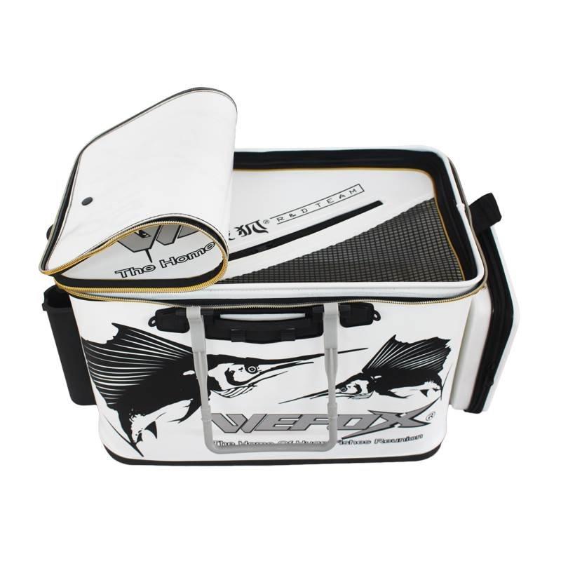 we've got a multi-purpose, live-fish bucket, eva, and a thick sea-fish tank with an oxygen pump